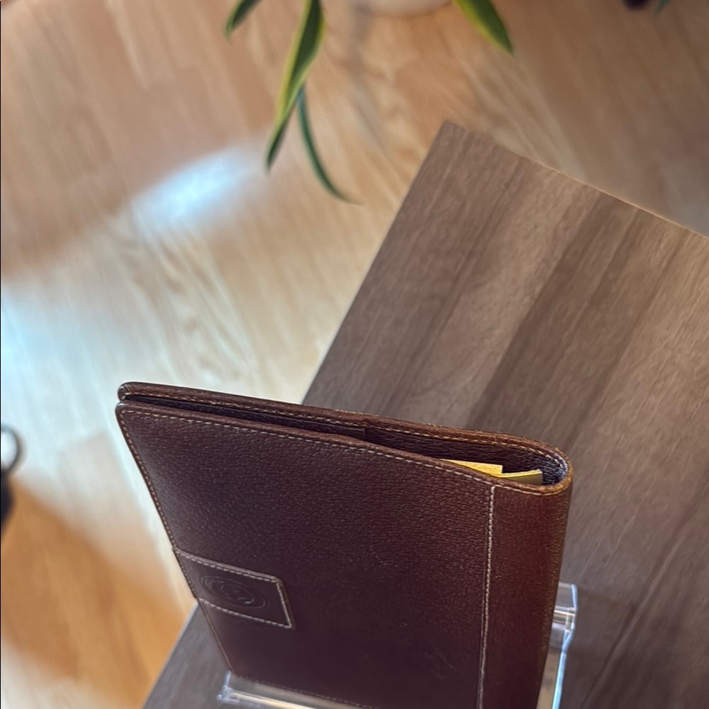 Authentic Euc Gucci Brown Leather Notebook Cover/… - image 5